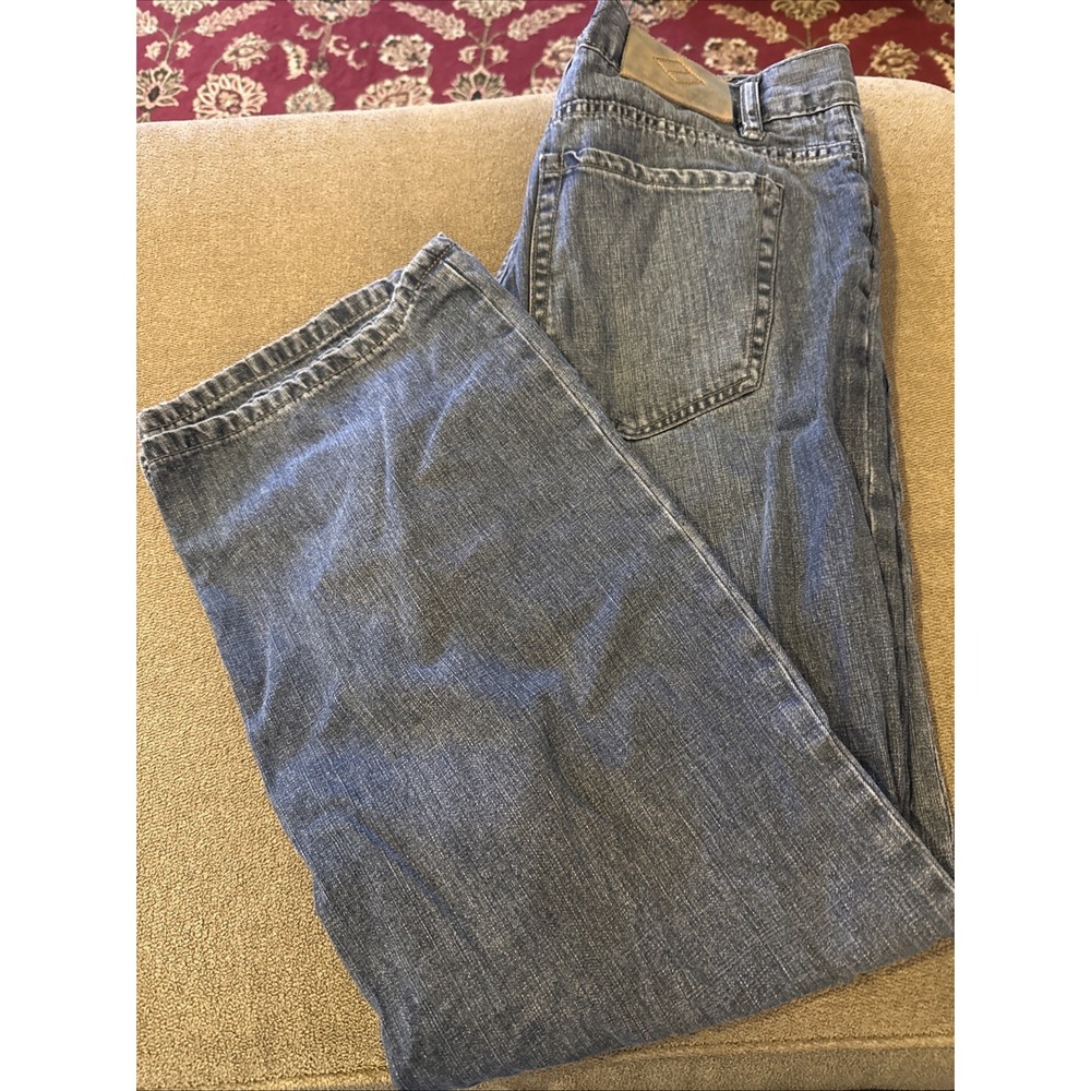 Joseph Abboud Denim Blue Jeans Mid Rise Sand Blast 36x32 (Lexi)